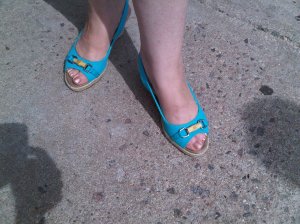 Turquoise espadrille