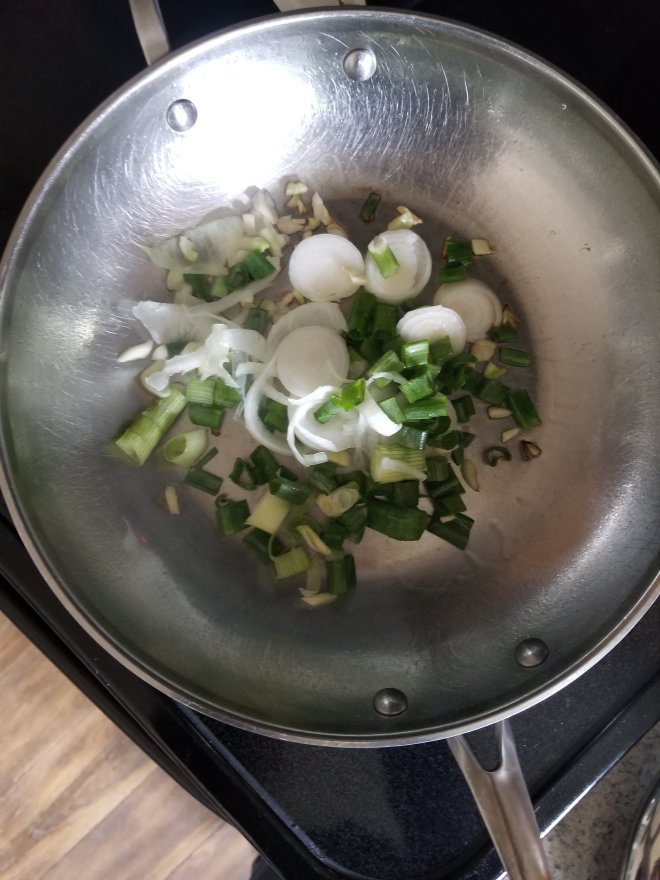 Saute onions and garlic