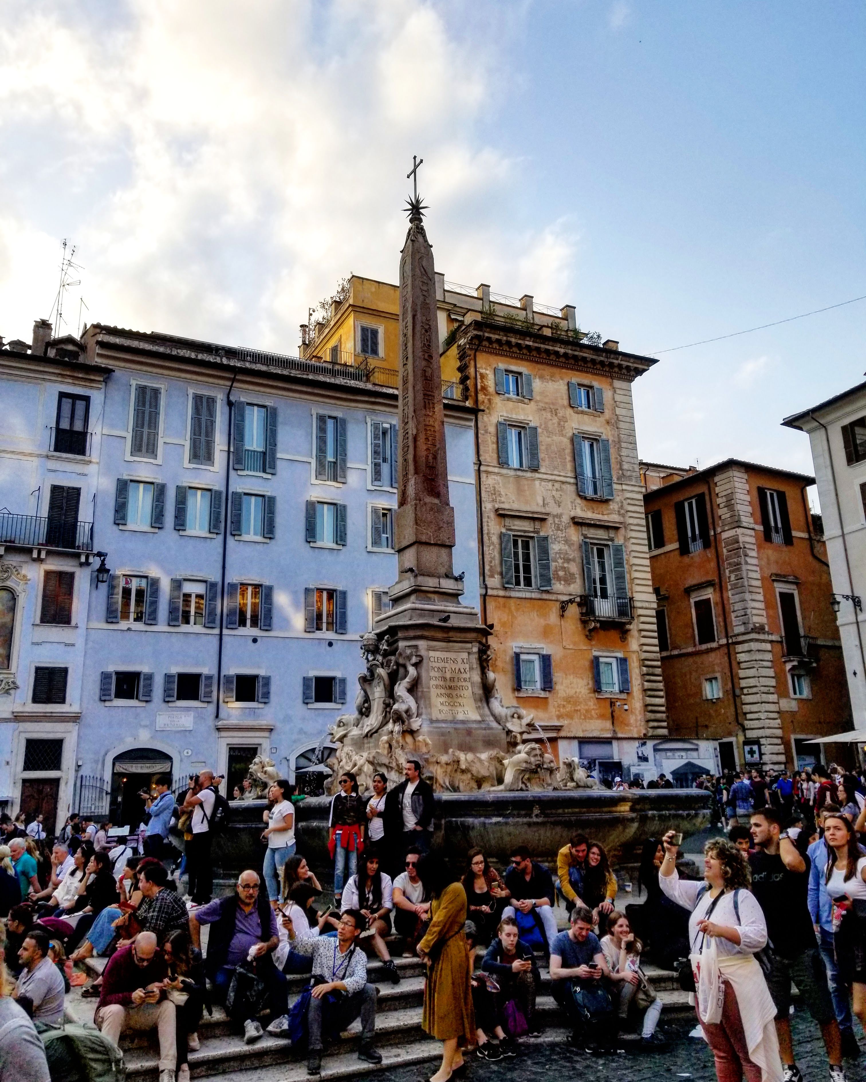 In front of the Pantheon